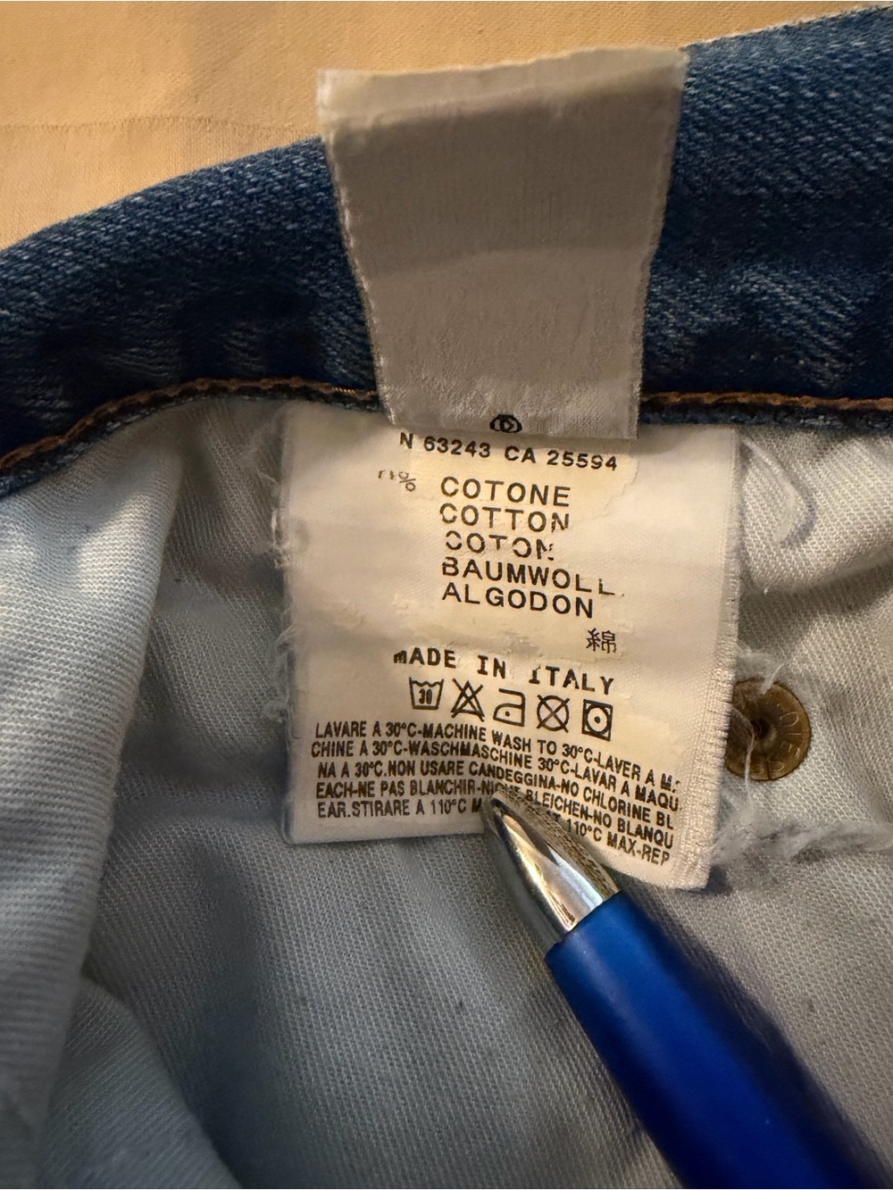 Diesel Industry Denim Division Jeans Men's 38x30 Italy Buttonfly Type RR55 - Picture 10 of 11